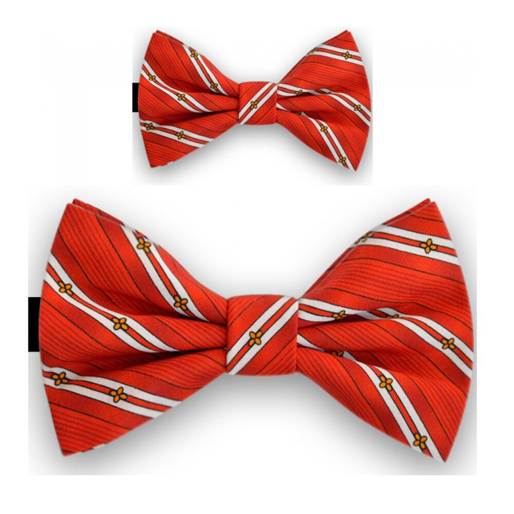 Papioane tata fiu, rosu, model floral