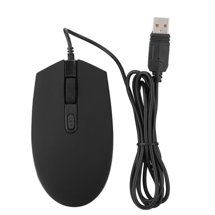 Мишка с кабел 0803BM-BSTY00299674, RGB marquee осветление, 3 нива DPI 800/1200/1600, 4 бутона, USB, кабел 1.35 м, черна