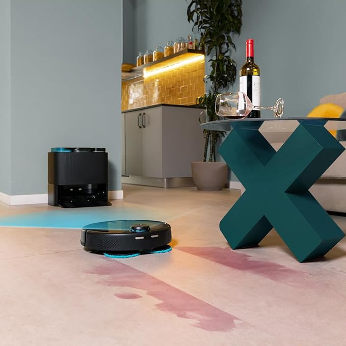 Aspirator robot si robot de spalat podele Cecotec Conga 11090 Spin Revolution – Statie de auto-golire, spalare si uscare mopuri, navigatie laser cu ultrasunete, motor de aspirare cu 5000 Pa