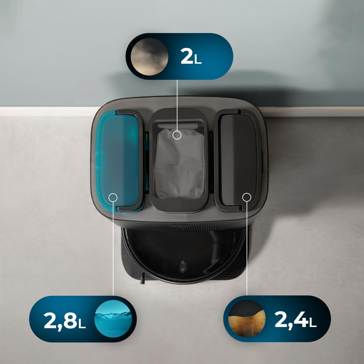 Aspirator robot si robot de spalat podele Cecotec Conga 11090 Spin Revolution – Statie de auto-golire, spalare si uscare mopuri, navigatie laser cu ultrasunete, motor de aspirare cu 5000 Pa