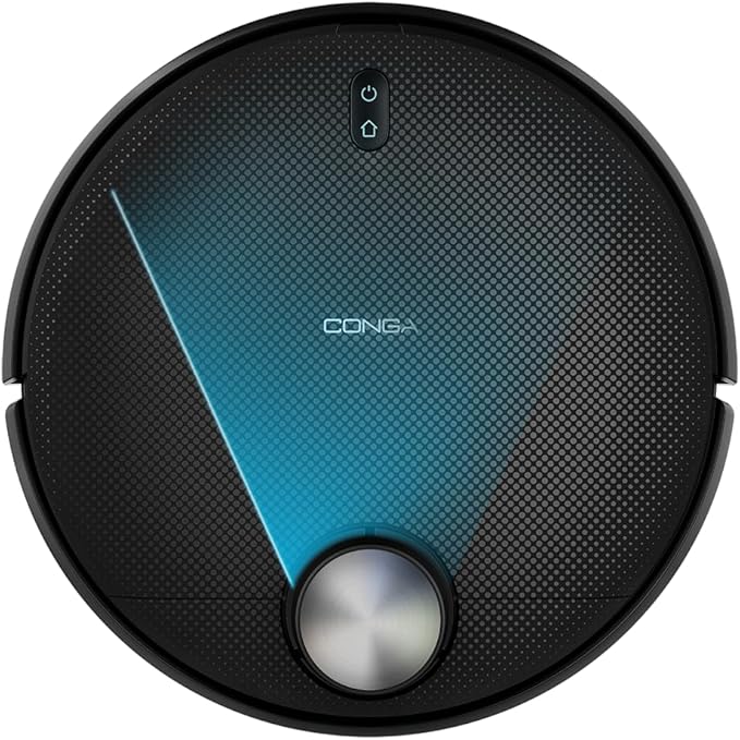 Aspirator robot si robot de spalat podele Cecotec Conga 11090 Spin Revolution – Statie de auto-golire, spalare si uscare mopuri, navigatie laser cu ultrasunete, motor de aspirare cu 5000 Pa