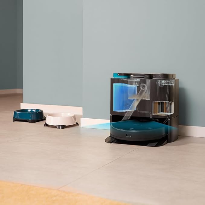 Aspirator robot si robot de spalat podele Cecotec Conga 11090 Spin Revolution – Statie de auto-golire, spalare si uscare mopuri, navigatie laser cu ultrasunete, motor de aspirare cu 5000 Pa