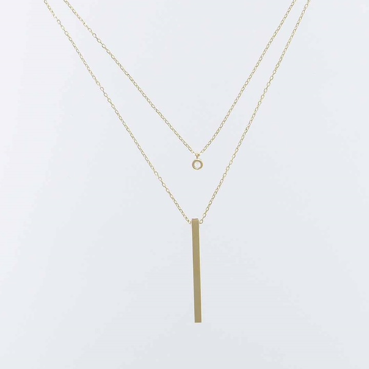 Colier Multilant din Aur Roz de 14 Kt, Sandra Ferretti, 1.96g