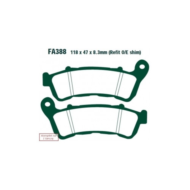 Placute de frana Moto, EBC, pentru Honda CBR 600 (ABS) (11-13), CBF 600 (ABS) (08-12), CBF 1000 (ABS) (10-13)