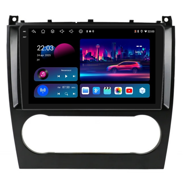 Navigatie PilotOn Mercedes Benz C CLASS W203 2004-2007 9 inch 4GB 64GB 8 CORE