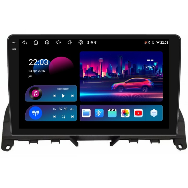 Navigatie PilotOn Mercedes C Klass W204 2007-2014 9 inch 4GB 64GB 8 CORE