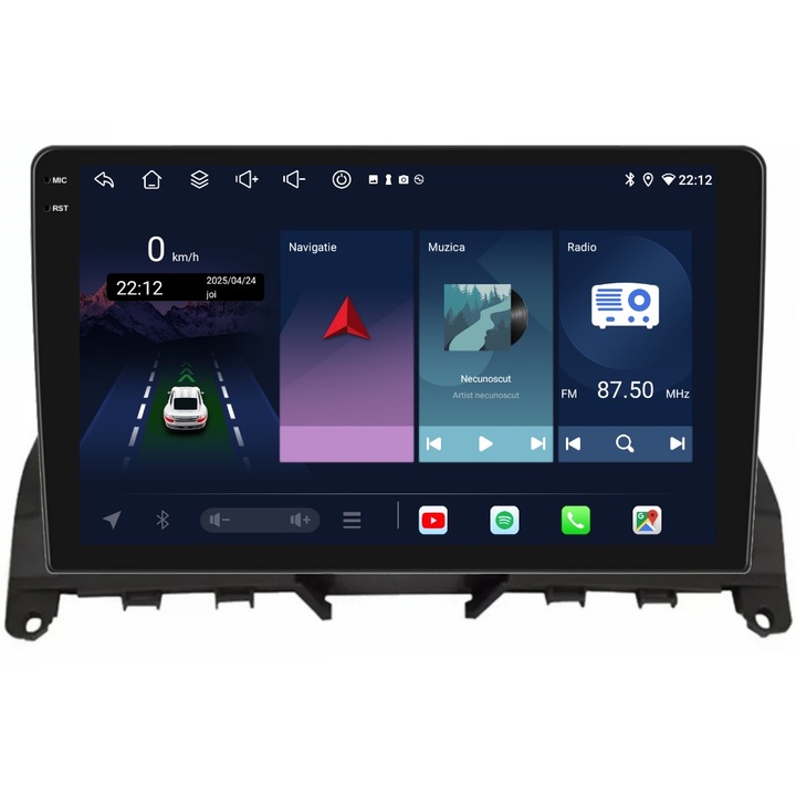 Navigatie PilotOn Mercedes C Klass W204 2007-2014 9 inch 6GB 128GB 8 CORE