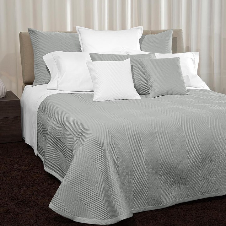 Кувертюра Signoria Letizia, Светло сив, 270х260 см