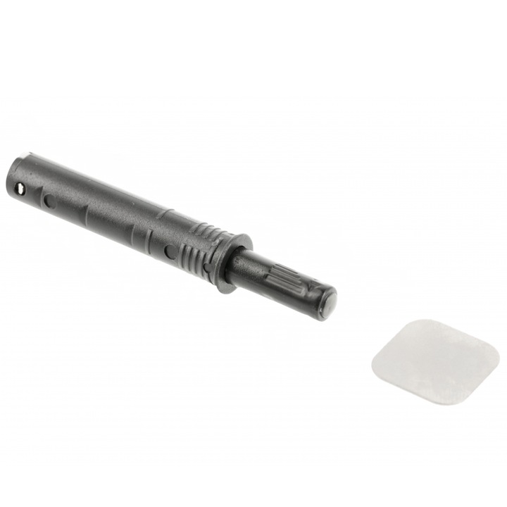 Amortizor bumper incastrat cu magnet pentru usa mobilier, negru, L:70.2 mm