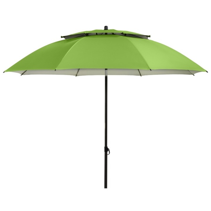 Umbrela soare de terasa / gradina, Windprofi, rotunda, structura metal, verde, D 200 cm
