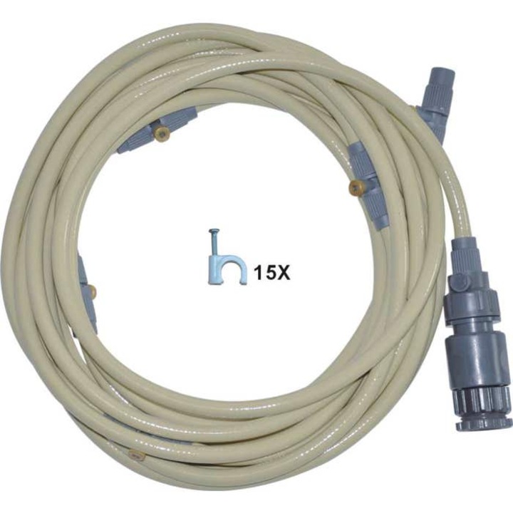 Teraszhűtő rendszer, Grunman DY8303 készlet, PVC, 8,2 m, 5 szórófej