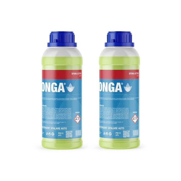 Set - 2 x Spuma Activa, 1L, Uz Profesional cu dilutie 1:50, Spuma Verde, Detailing Auto