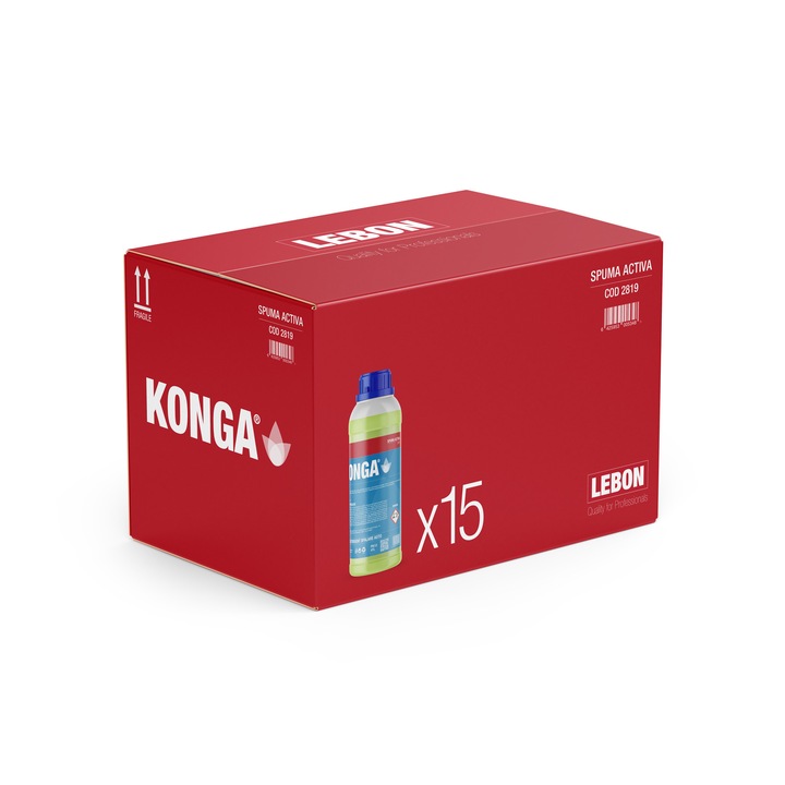 Set - 15 x Spuma Activa, 1L, Uz Profesional cu dilutie 1:50, Spuma Verde, Detailing Auto