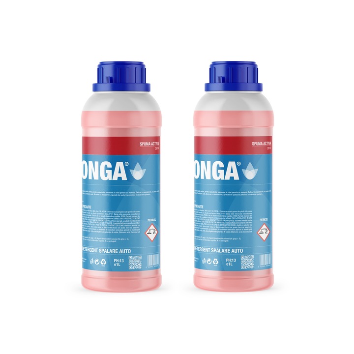 Set - 2 x Spuma Activa, 1L, Uz Profesional cu dilutie 1:50, Spuma Roz, Detailing Auto