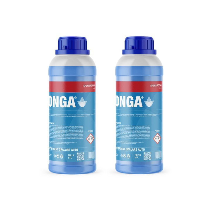 Set - 2 x Spuma Activa, 1L, Uz Profesional cu dilutie 1:50, Spuma Albastru, Detailing Auto