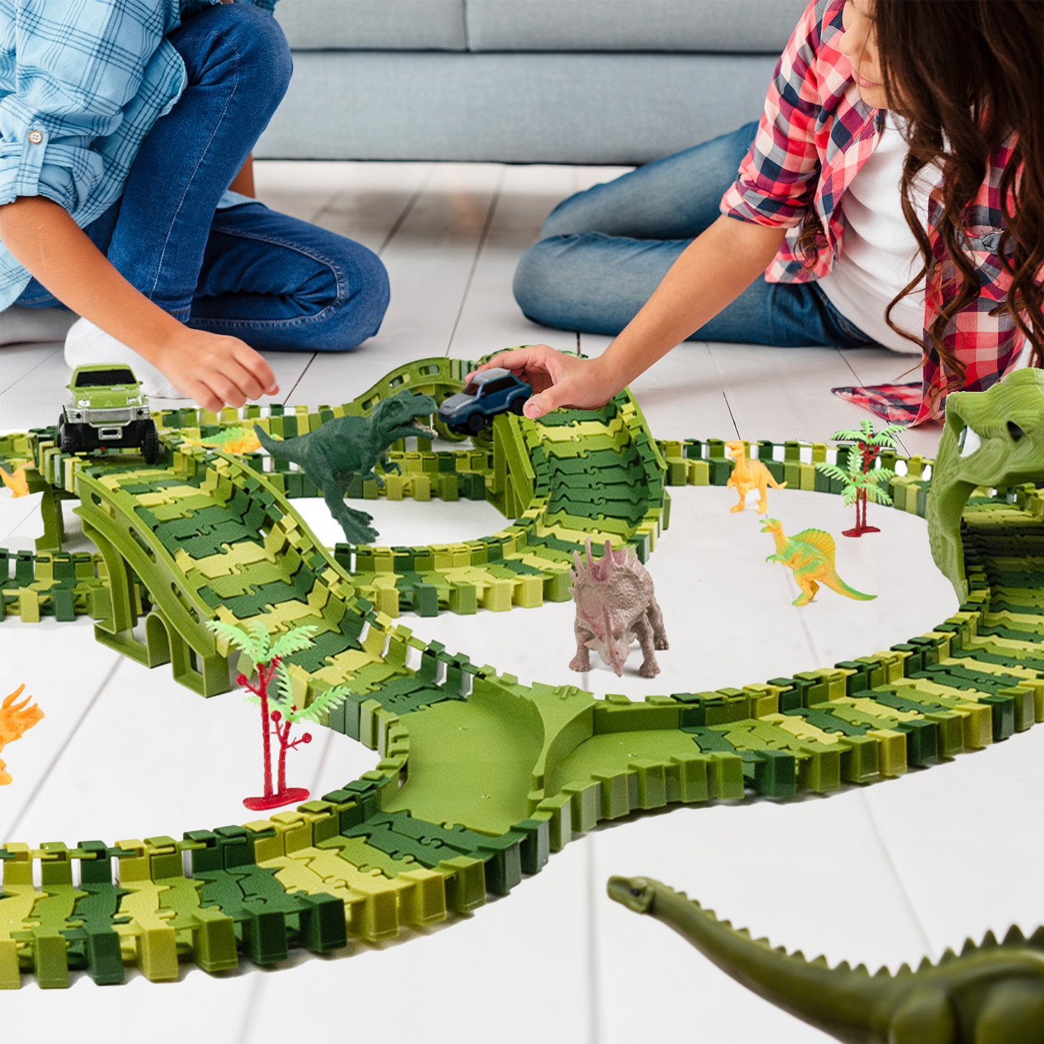 Mega Pista de Curse Dinozaur 240 Piese ORBITAL PARADISE, 2D/3D, 8