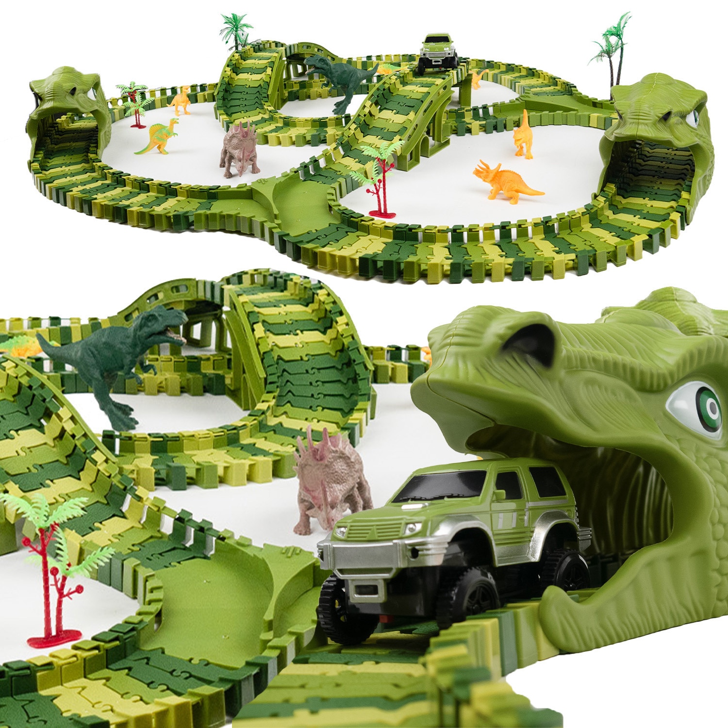 Mega Pista de Curse Dinozaur 240 Piese ORBITAL PARADISE, 2D/3D, 8