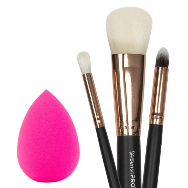 3 db-os sminkecset és szivacs készlet SensoPRO Milano Travel Beauty