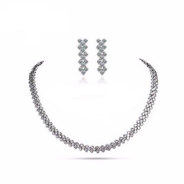 Cercei si colier cu cristale Althea