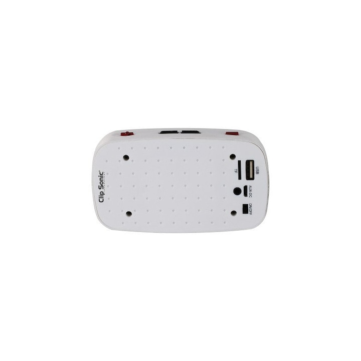 Boxa portabila Clip Sonic TES126W, Bluetooth, Hand free, 5W, Alb