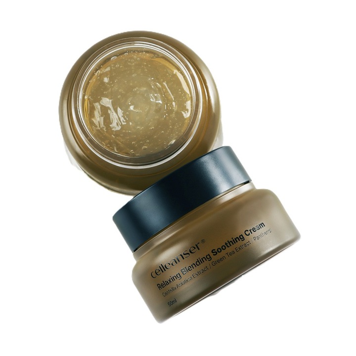 Öregedésgátló és relaxáló krém, Celleanser Relaxing Blending Soothing krém - Koreai kozmetikumok, zöld tea kivonattal, minden bőrtípusra, 50 ml
