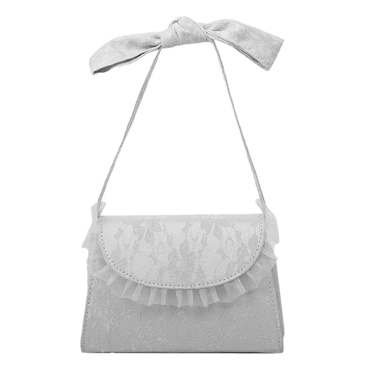 Női válltáska, fehér, 20x14x6,5 cm