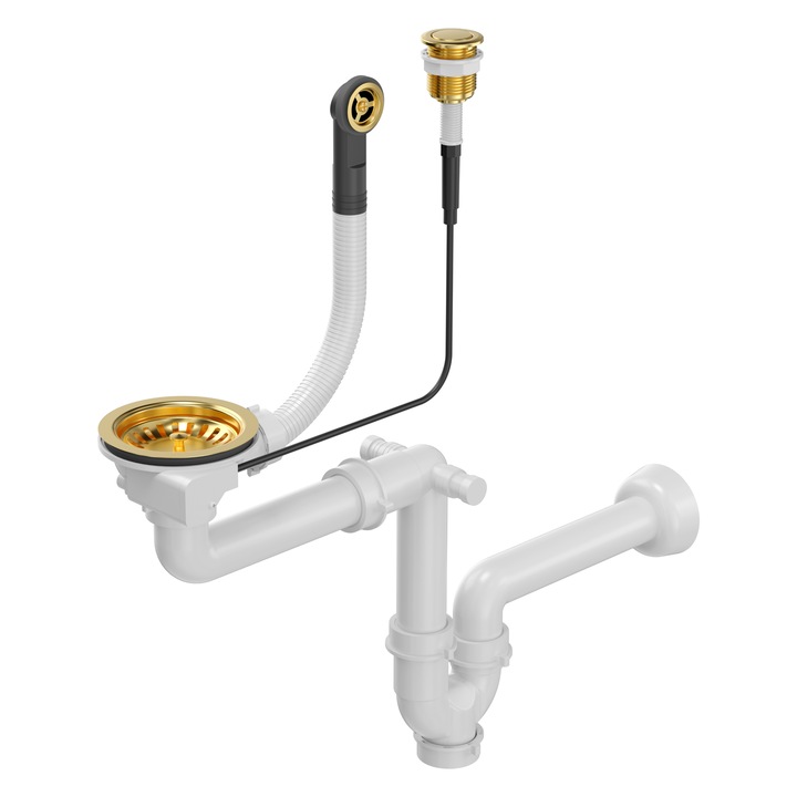 Sifon Quadron cu deschidere prin apasare, cu o singura camera de 3, 5 inch