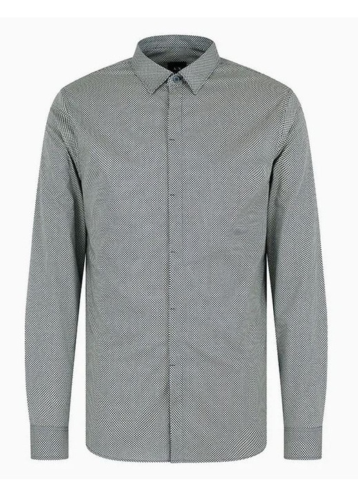 Armani Exchange férfi ing, 6DZC25 ZNEAZ modell, vékony, szürke, 97% pamut, 3% elasztán