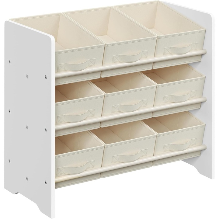Raft Organizare Jucarii Stil Leisure, Modern, Alb BRX801, 62.5x29.5x60 cm