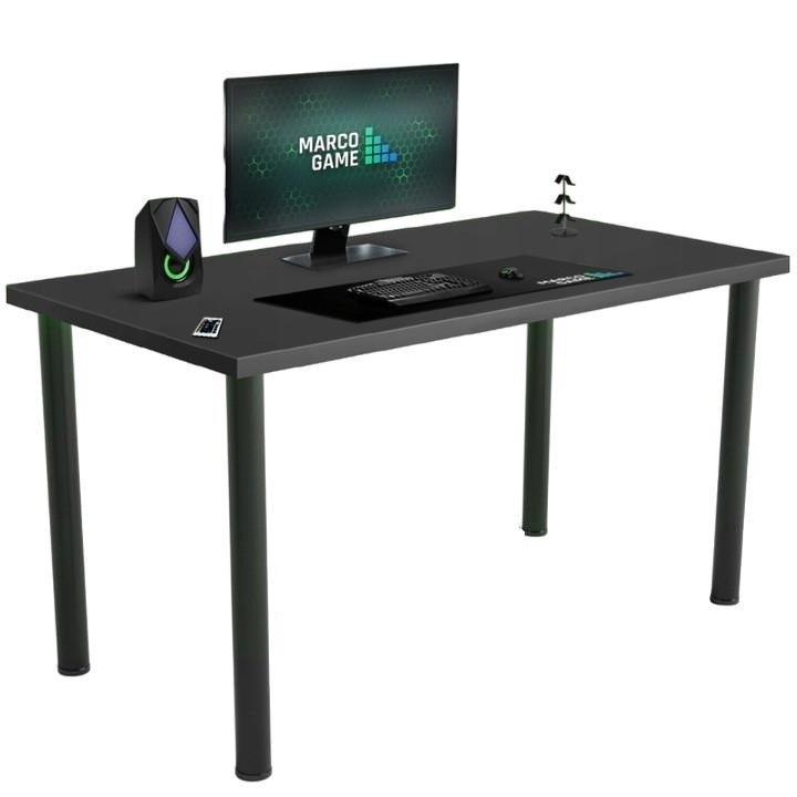 Birou gaming PRO ONE, Marco Game 135x65cm, RGB LED, reglabil, set organizator cabluri