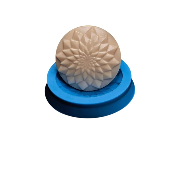 Matra de silicon, PhiMolds, model floare de lotus, silicon premium, reutilizabila, potrivita pentru rasina epoxidica, lumanari, ciocolata, 50 mm, piese tratate termic