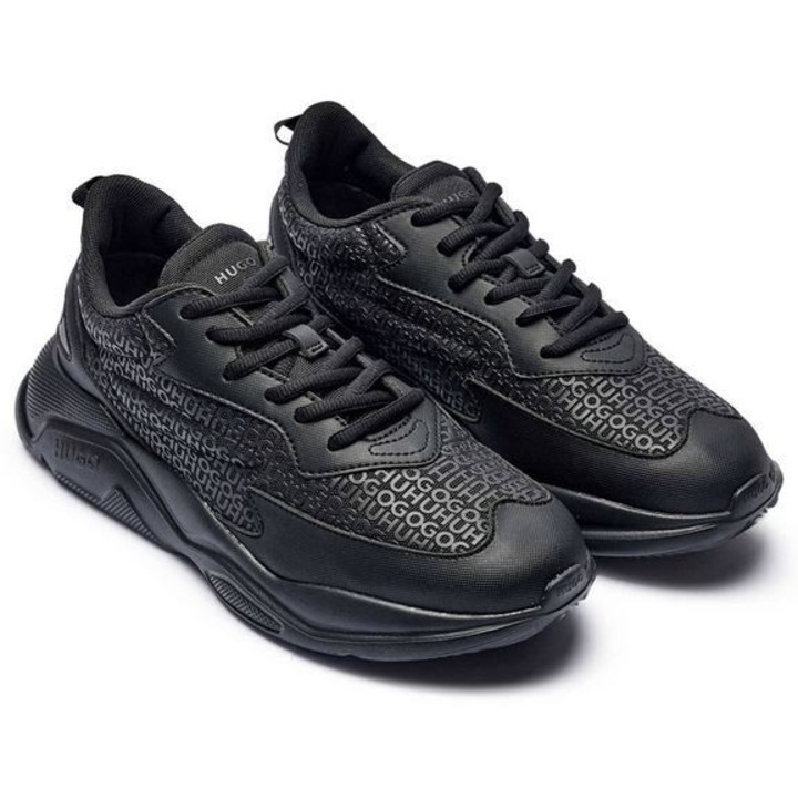 Tenisi barbati HUGO, negru, 100% poliester