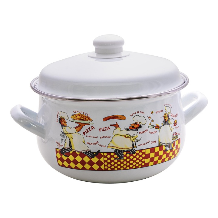 Тенджера BRIO Emalica Пица, Индукция, Ø24х15см, 6л