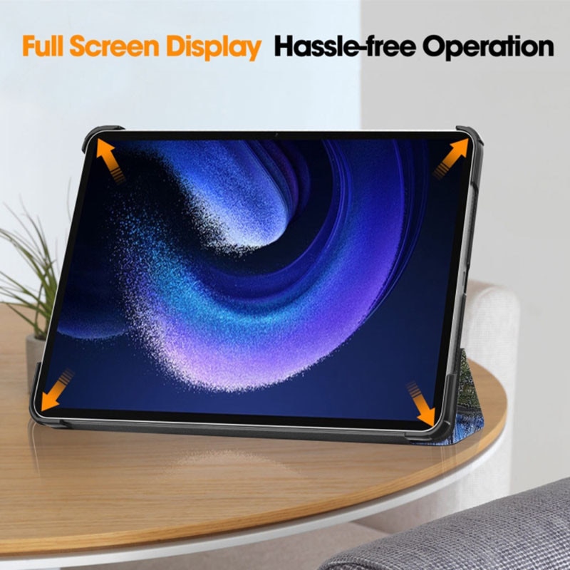 Husa tableta din piele pentru Lenovo Tab M11, Protectie Completa, Starry Night design, Multicolor