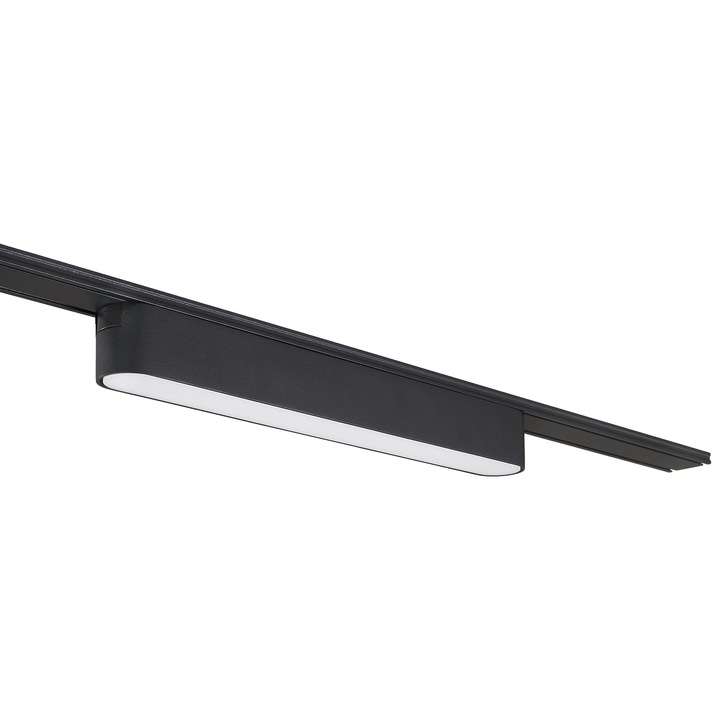 Corp de iluminat magnetic LED pentru autobuze Luxo Linea 12W, negru, alb neutru (4000K)