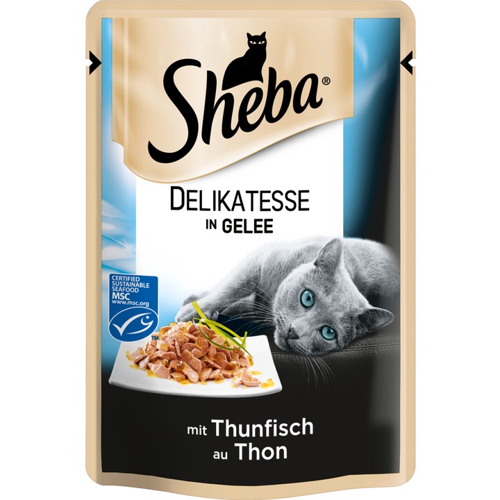 Sheba tonhal delicato alutasakos macskaeledel, 85g