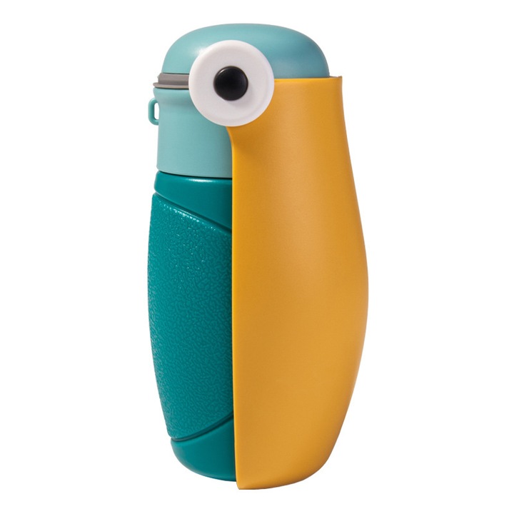 Sticla de apa pentru caini, 300ml, design pliabil, fara scurgeri, usor de transportat