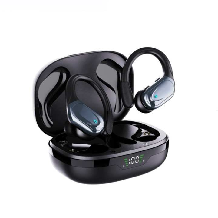 Casti Wireless, Bluetooth 5.3, IPX5, 54 ore autonomie, sunet HIFI