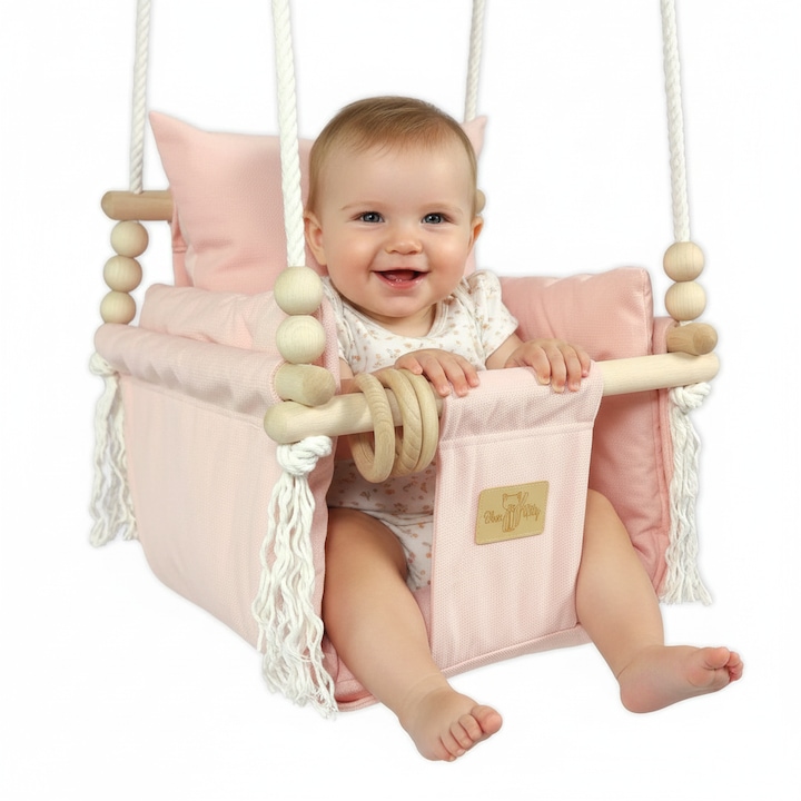 BlueKitty Leagan de copii si bebelusi, educativ, pentru interior si exterior Velvet Roz