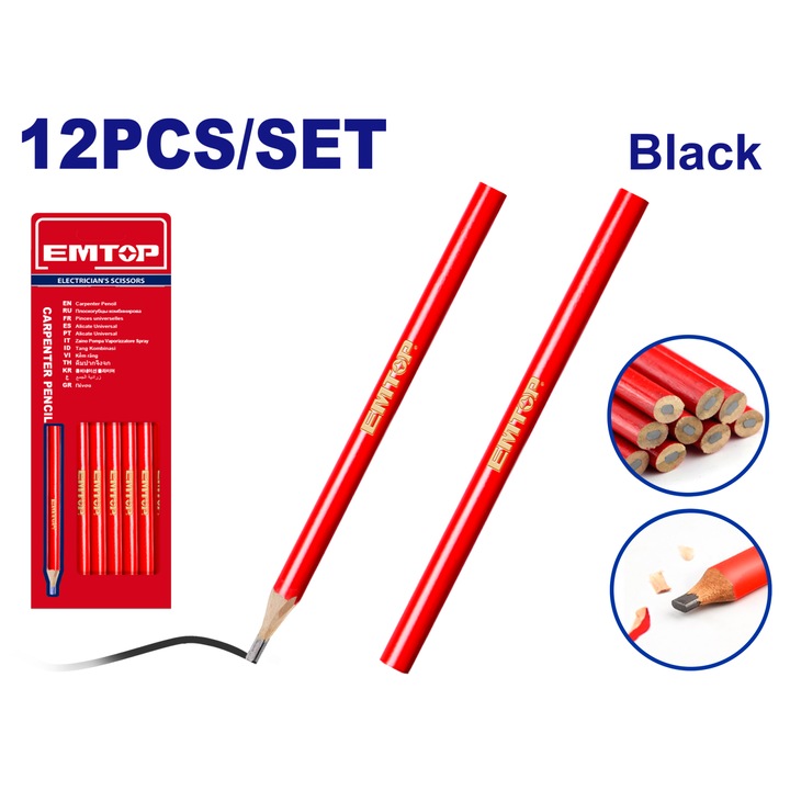 Set 12 creioane de tamplarie