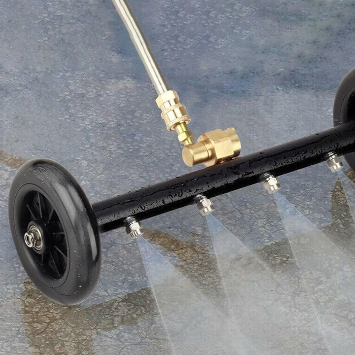 Curatator sub caroserie cu presiune inalta, functii duble de curatare, 4 duze de pulverizare, 3 tije extensibile, 1500-4000 PSI, Negru