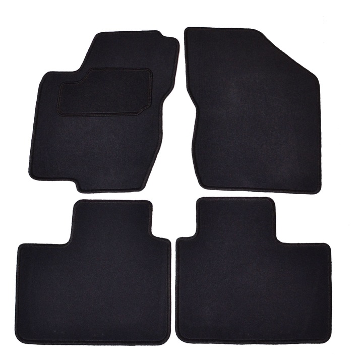 Set covorase velur, Alfa Romeo, 156, 1997-2007, 4 bucati, fara accesorii, culoare: negru, material: velur