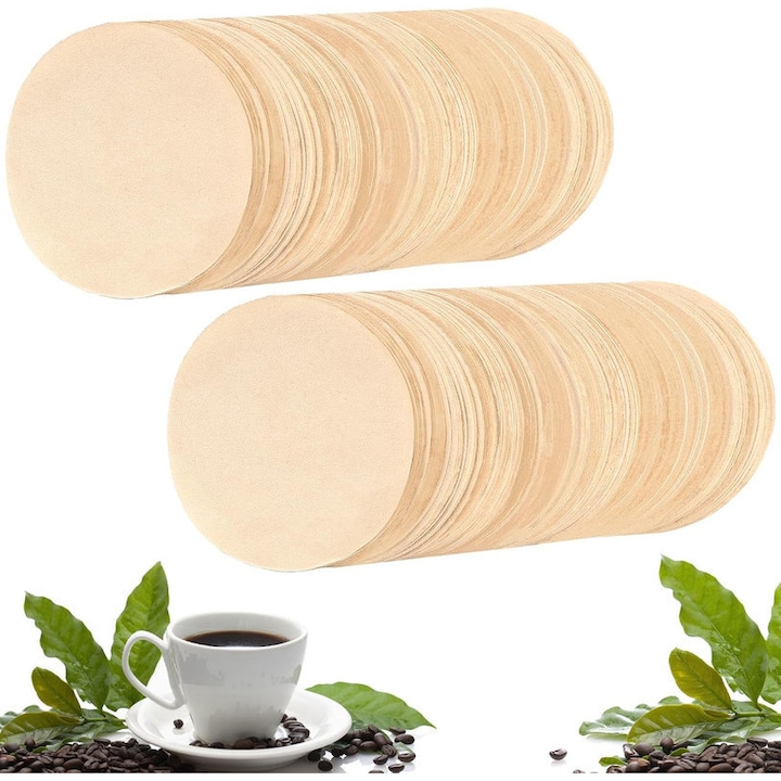 Filtru de cafea, 64 mm, 400 bucati, din hartie nealbita, pentru aparate de espresso