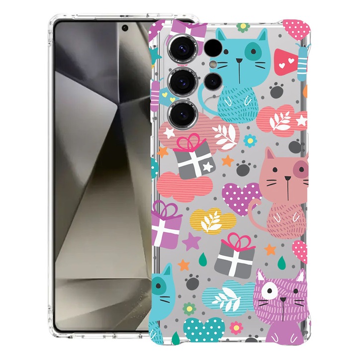 BestCase® Husa Anti Shock 1.5mm Compatibila cu Samsung Galaxy S26 Ultra, Lovely Cat, Reinforced 4 Corners, 3128363 AS 41