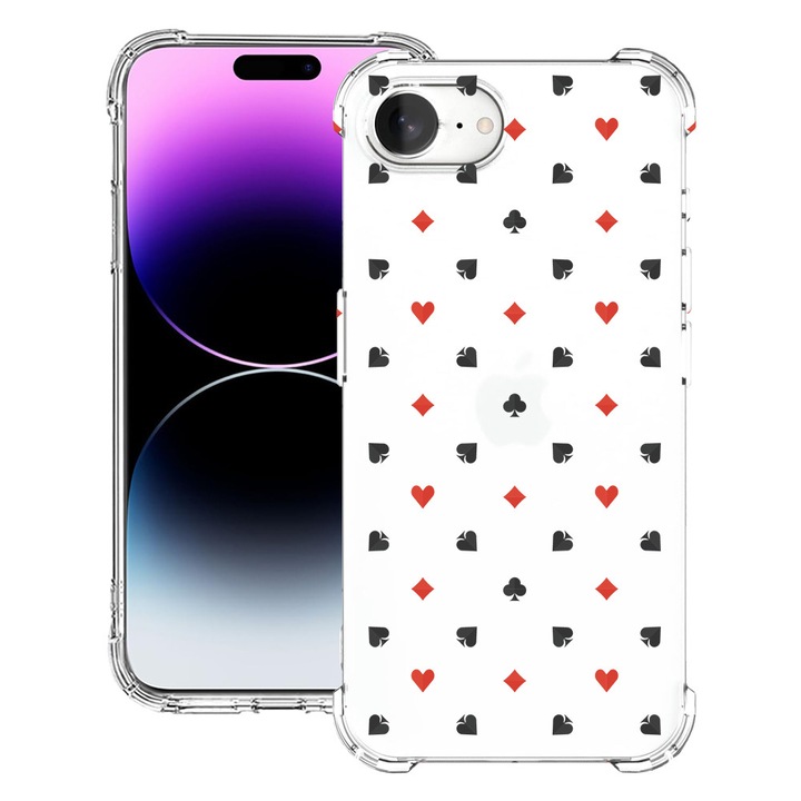 BestCase Anti Shock 1.5MM telefontok, kompatibilis modell Apple iPhone 16e, Poker Pattern, Air Cushion Technology, 1988231 AS 1448