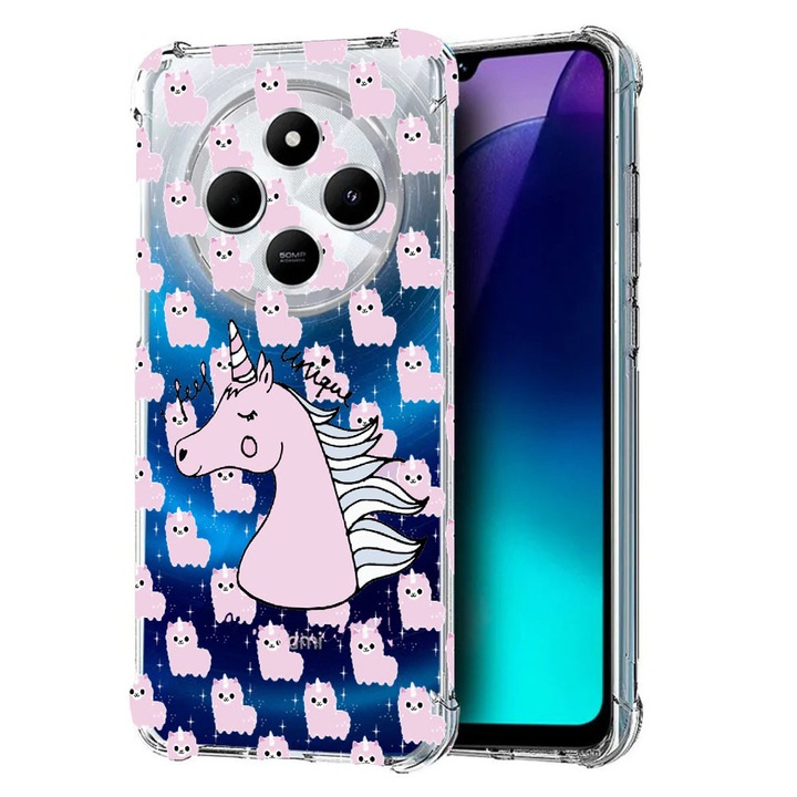 BestCase Anti Shock 1.5MM telefontok, kompatibilis modell Poco C75 / Xiaomi Redmi A4 / Redmi 14C, Unicorn - I Feel Unique, Air Cushion Technology, 1992027 AS 521