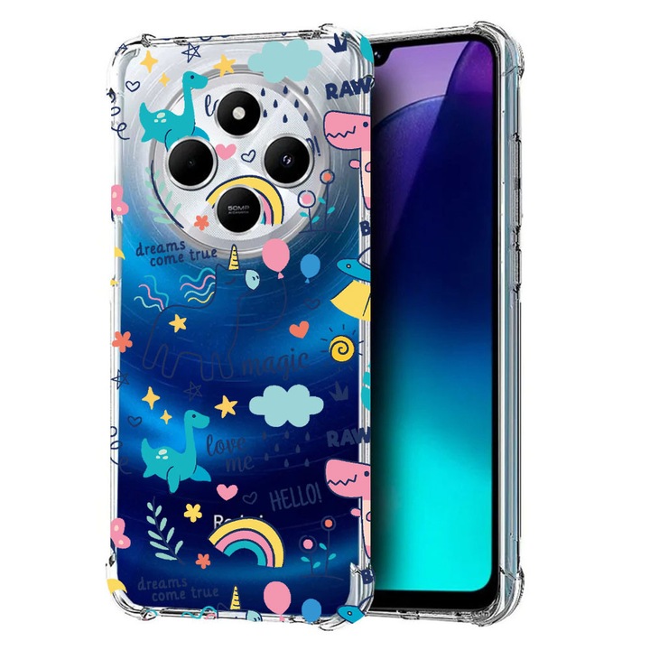 BestCase Anti Shock 1.5MM telefontok, kompatibilis modell Poco C75 / Xiaomi Redmi A4 / Redmi 14C, Unicorn - Dreams Comes True, Air Cushion Technology, 1992027 AS 759
