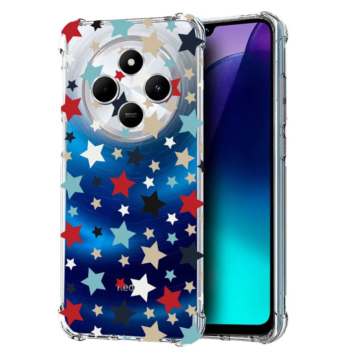 BestCase Anti Shock 1.5MM telefontok, kompatibilis modell Poco C75 / Xiaomi Redmi A4 / Redmi 14C, Stars, Air Cushion Technology, 1992027 AS 146