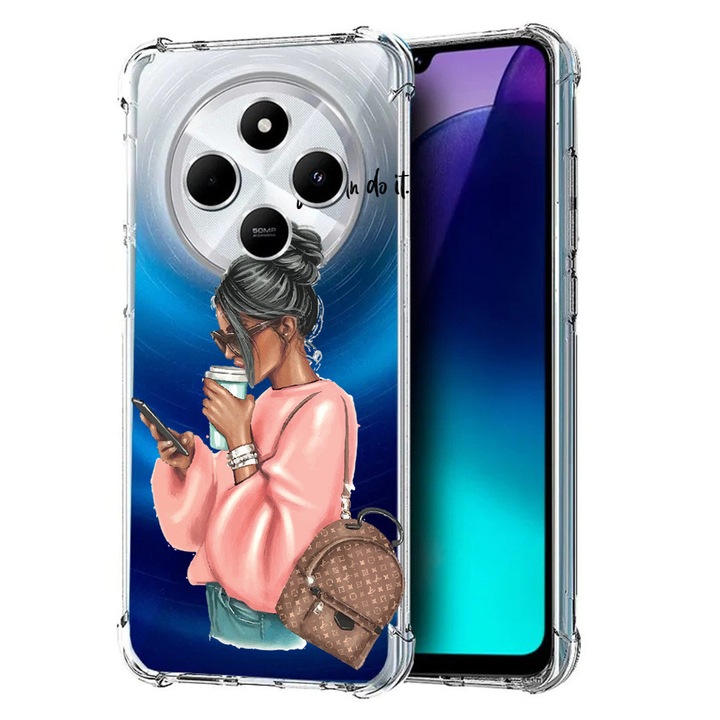 BestCase Anti Shock 1.5MM telefontok, kompatibilis modell Poco C75 / Xiaomi Redmi A4 / Redmi 14C, Shopping Girl, Air Cushion Technology, 1992027 AS 962