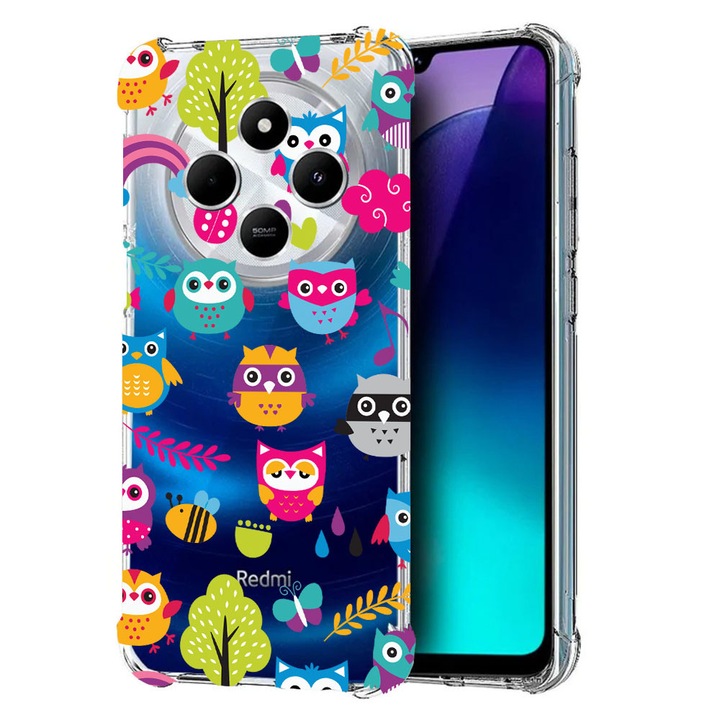 BestCase® Husa pentru Poco C75 / Xiaomi Redmi A4 / Redmi 14C, Anti Shock 1.5MM, Owl, Protectie camera, ecran si colturi, 1992027 AS 43